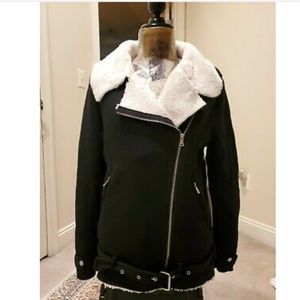 Women's Double Zero Shearling Moto Jacket/Coat